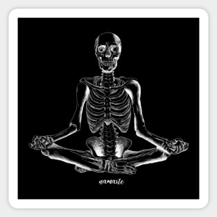 Namaste Skeleton Yoga Sticker